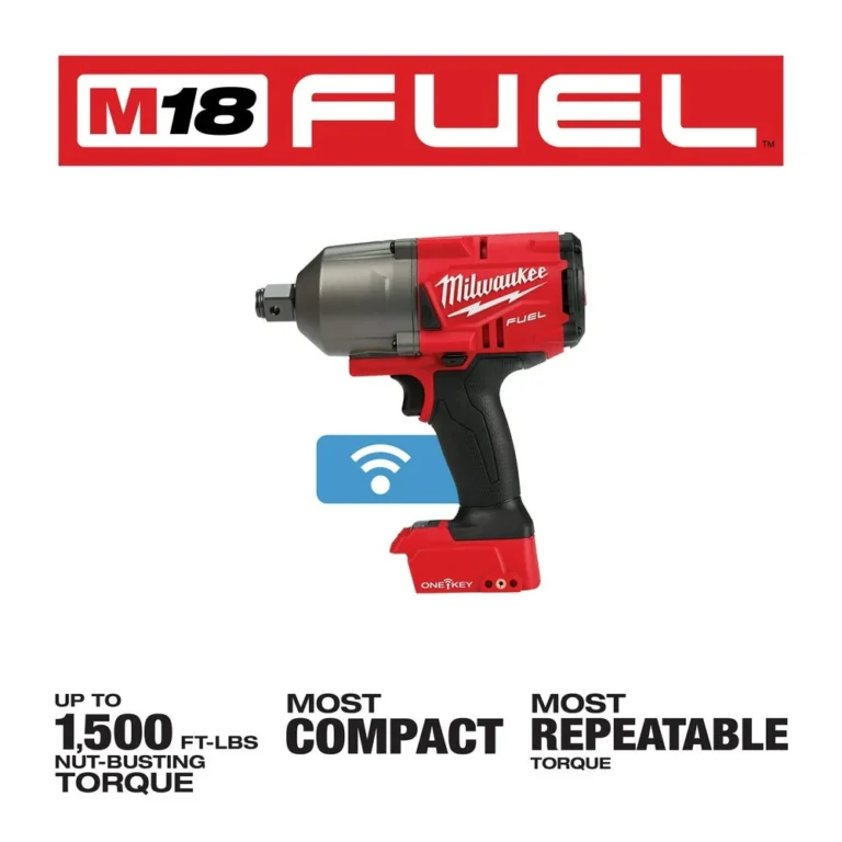 Milwaukee 2864-20 M18 FUEL w/ One-Key High Torque Impact Wrench 3/4″ Friction Ring + 5.0Ah Battery