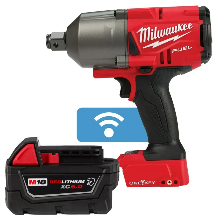 Milwaukee 2864-20 M18 FUEL w/ One-Key High Torque Impact Wrench 3/4″ Friction Ring + 5.0Ah Battery