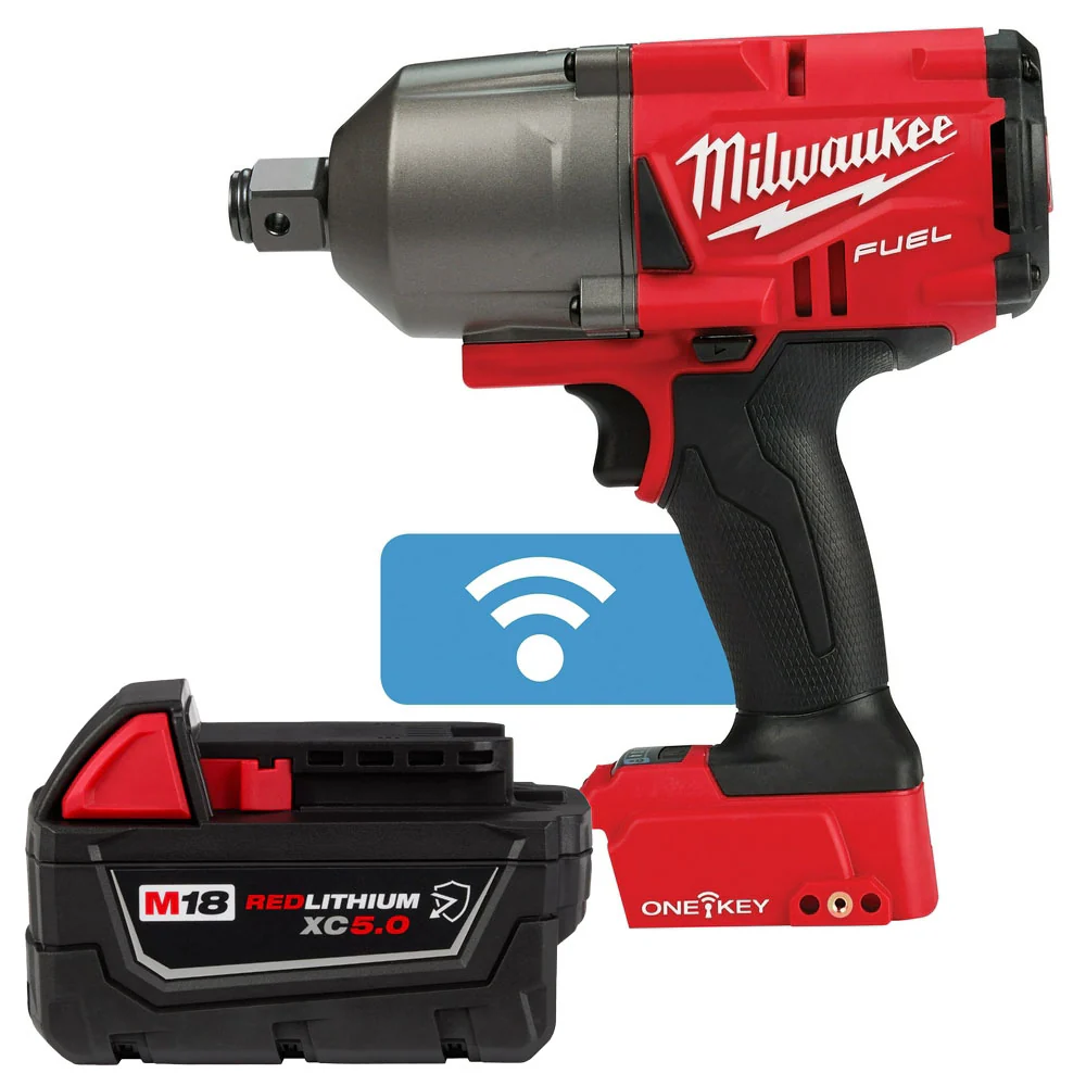 Milwaukee 2864-20 M18 FUEL w/ One-Key High Torque Impact Wrench 3/4″ Friction Ring + 5.0Ah Battery