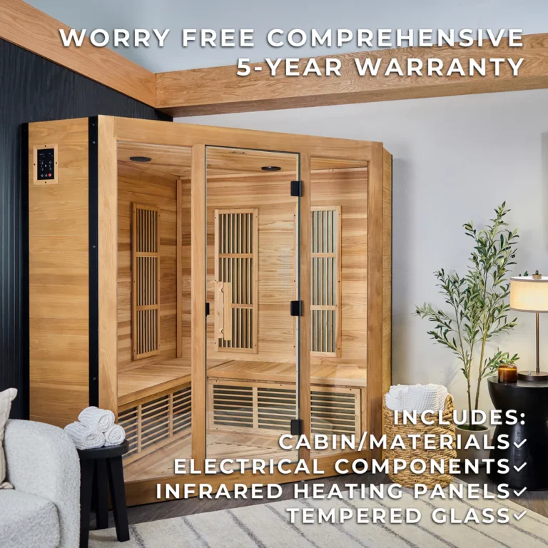 Rylan Indoor Infrared Corner Sauna – 4 Person Coming Soon