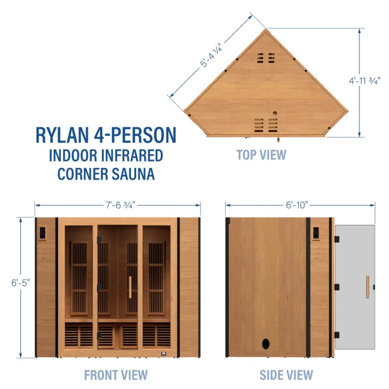 Rylan Indoor Infrared Corner Sauna – 4 Person Coming Soon